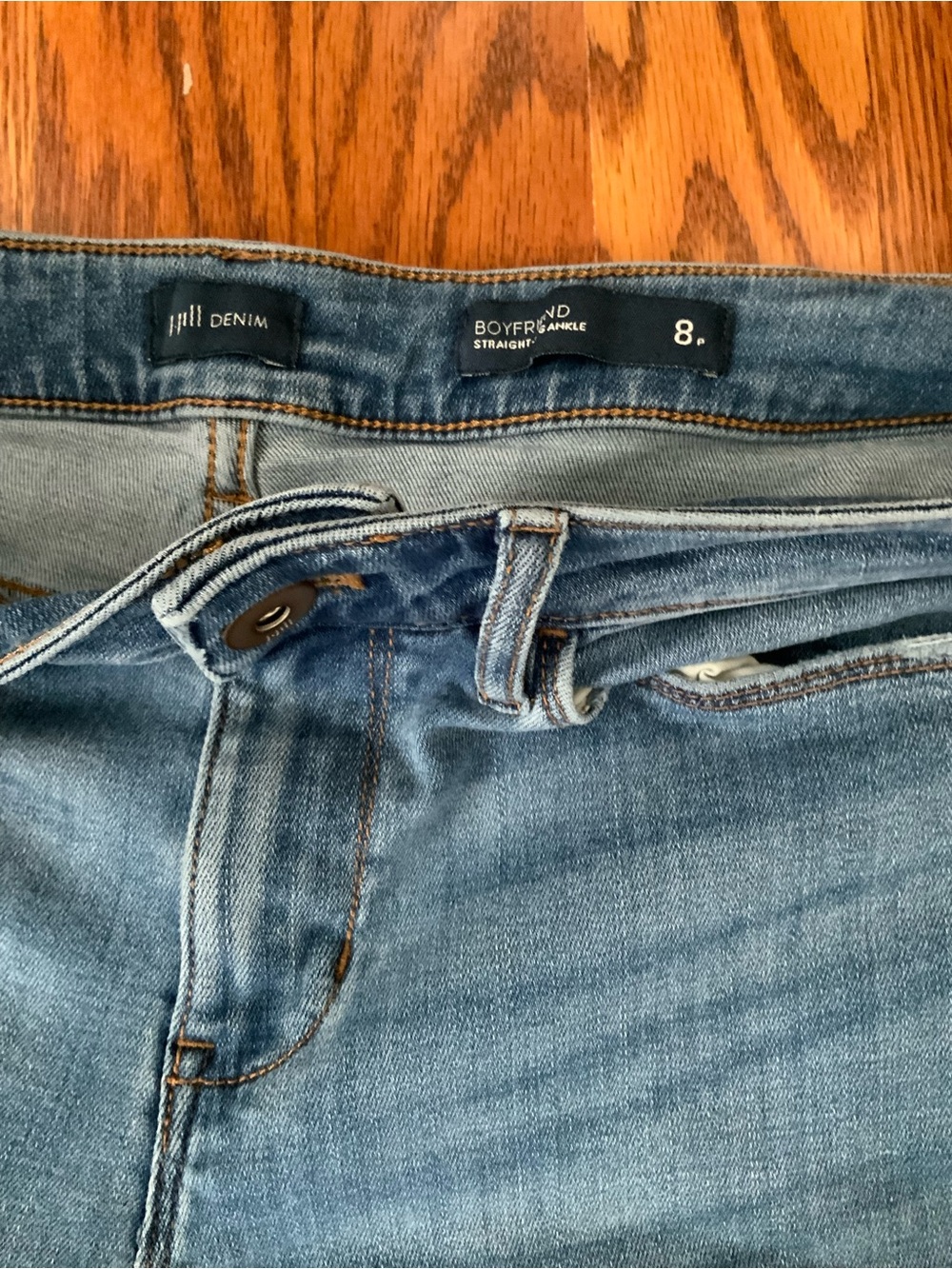 J. Jill Straight Leg Jeans in Medium Blue Wash - Picture 6 of 7